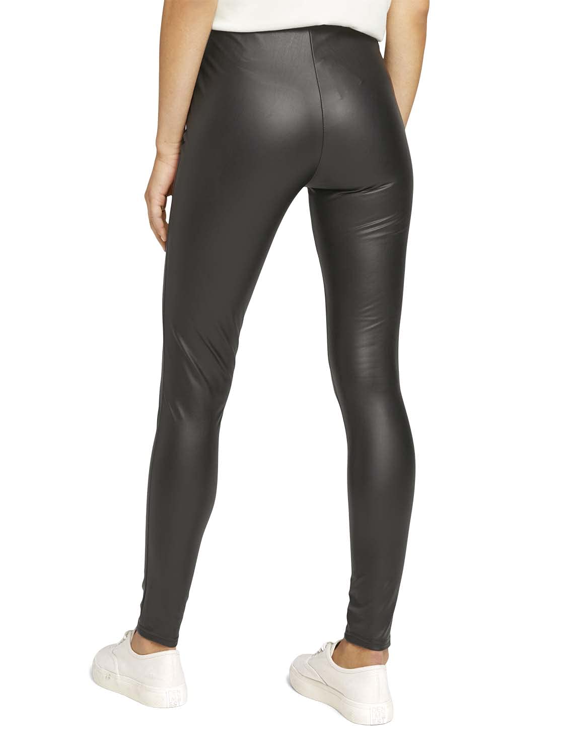 Tom Tailor Denim Damen Leggings in Fake-Leder-Optik