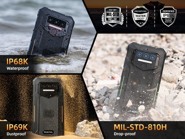 Miniatura 7 de OUKITEL WP23 Plus Smartphone resistente desbloqueado 2025-24GB+256GB teléfonos celulares, batería de 10600mAh, teléfono inteligente con pantalla de