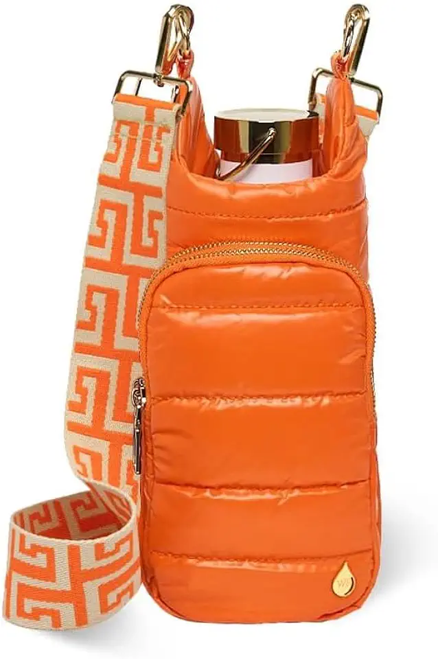 Bolsa tiracolo original para garrafa de água acolchoada com alça ajustável e dois bolsos