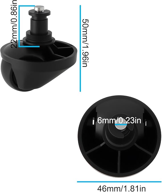 1Pc Sweeping Machine Front Caster Wheel 46x6mm Compatible with Dreame X30 Ultra X40 Ultra L10 Pro L10s Pro