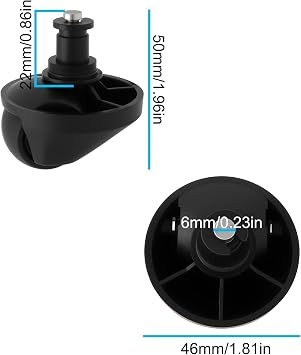 1Pc Sweeping Machine Front Caster Wheel 46x6mm Compatible with Dreame X30 Ultra X40 Ultra L10 Pro L10s Pro