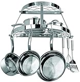 Range Kleen 2 Shelf Wall Mount Pot Rack, Stainless Steel