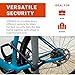 OTTOLOCK Sidekick XL Bügelschloss in voller Größe – robustes Anti-Diebstahl-Fahrrad-U-Sc... mit Schlüsseln, silikonbeschichtet, Fahrradzubehör, Orange