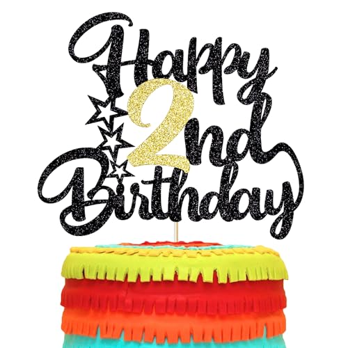 Image of Klionjor 2nd Happy Birthday Cake Topper - Cake Decoration & Party Gift (2)