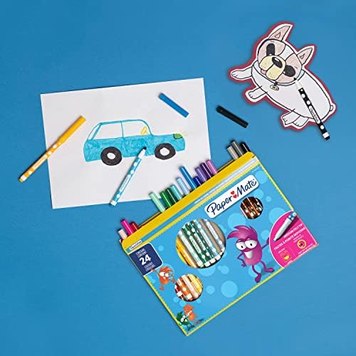 Paper Mate Colouring Pencils, Colouring Pens & Crayons | Great for Kids Colouring | Assorted Vibrant Colours | 64 Count Drawing Set for Kids