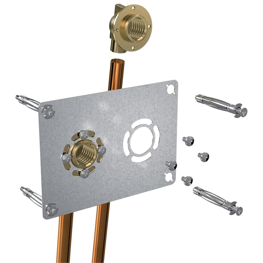 Watts-Empalme para soldar cobre-Salida de pared para fregadero o LAVABO (ROBIFIX) distancia entre ejes de vías, 60 mm, cobre, diámetro de tubo: 14, conector hembra de rosca 1/2 "" () 15/21