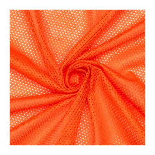 Pico Textiles Orange Polyester Micro Mesh Fabric 2 Yards