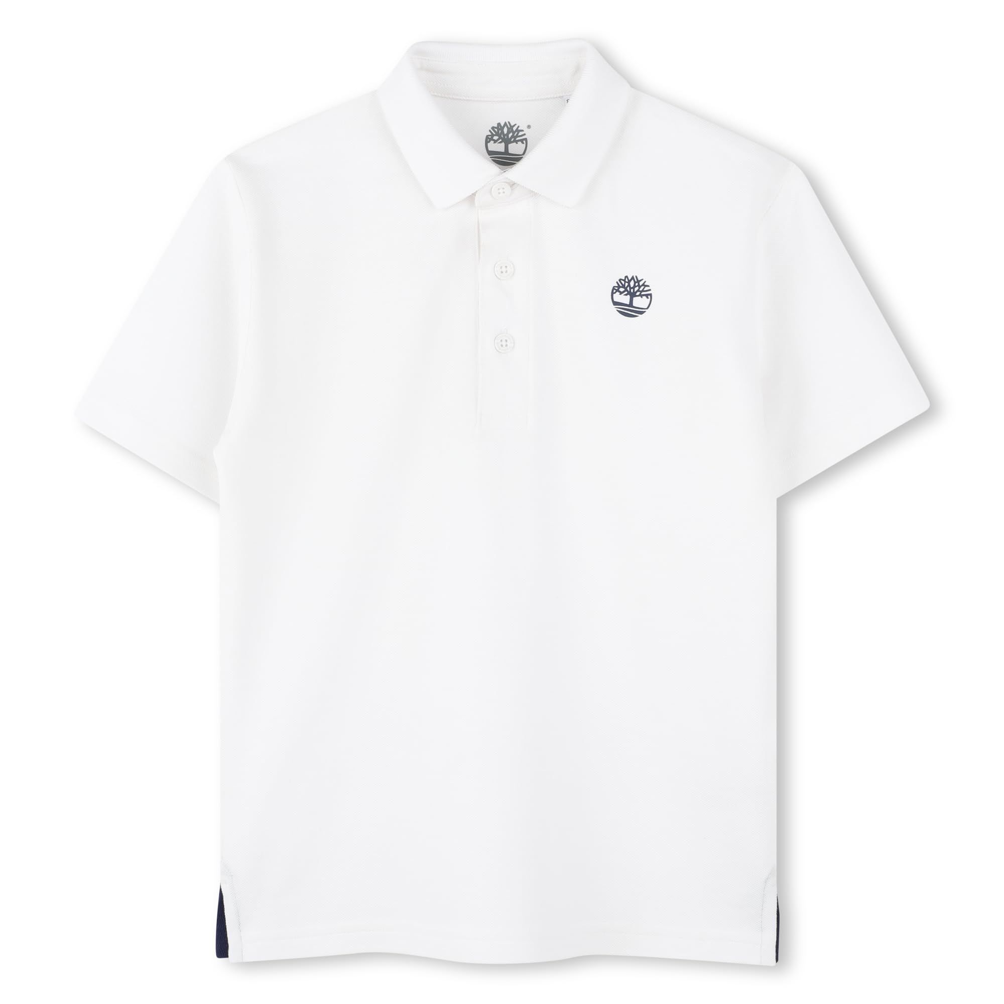 Timberland Boys School Uniform Short Sleeve Pique Cotton Knit Polo Shirt, Kids Button Closure Premium Breathable Polo