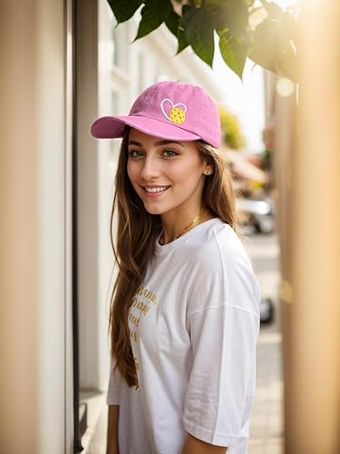 Miniatura 3 de Sombrero de pickleball para mujeres y hombres, gorra de béisbol ajustable con corazón bordado