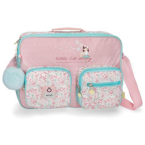 Enso Secret Garden Cartera Extraescolar para Portátil 14  Multicolor 38x28x6 cms Poliéster