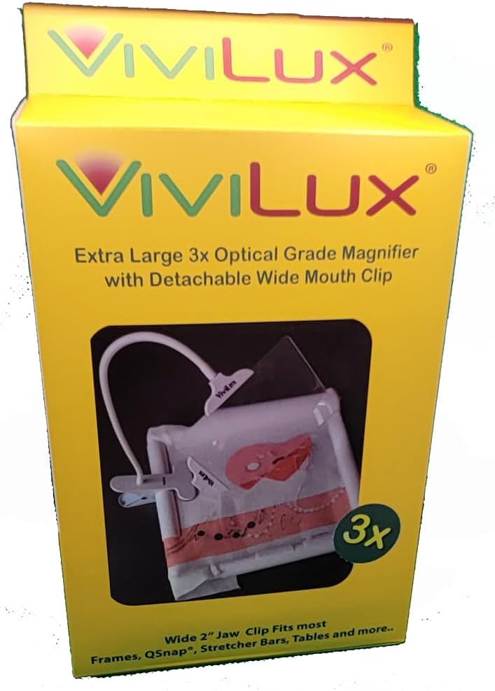 ViviLux Large ClipOn 3X Magnifier with Flexible Arm