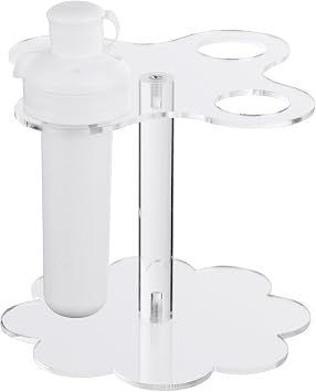 lasuroa Stable Flavor Cartridge Holder for Cirkul Sip, Acrylic Flavors Cartridges Stand Organizer with 4 Holes Water Bottle Storage Rack with Screws Support Accessories Clear