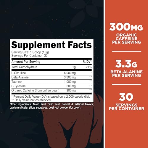 Image of Primal Pre-Workout Powder (Primate Punch) 30 Servings, Gluten Free | GMO-Free, 300mg Caffeine Per Serving