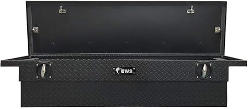 Miniatura 2 de UWS EC10033 - Caja de herramientas de aluminio de pared pesada de 72 pulgadas, color negro mate con tapa RigidCore