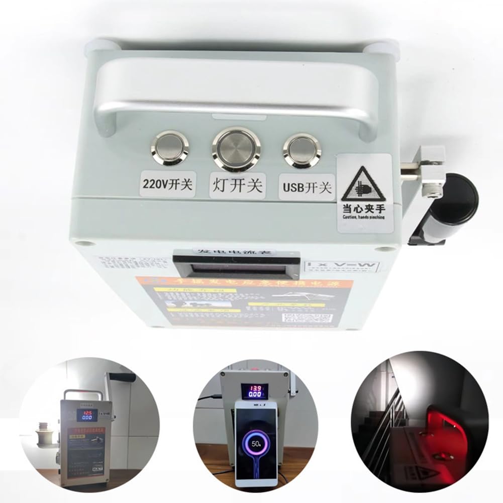 Generator korby ręcznej o dużej 5 V USB do telefonu komórkowego powerbank awaryjny ręczny generator 220 V zewnętrzna ładowarka kempingowa