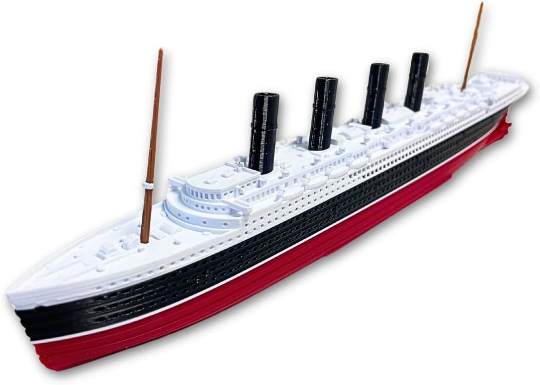 TitanicToyCo Lusitania Model Ship - Fully Assembled, 1 Ft Long, Toy Cruise Ship