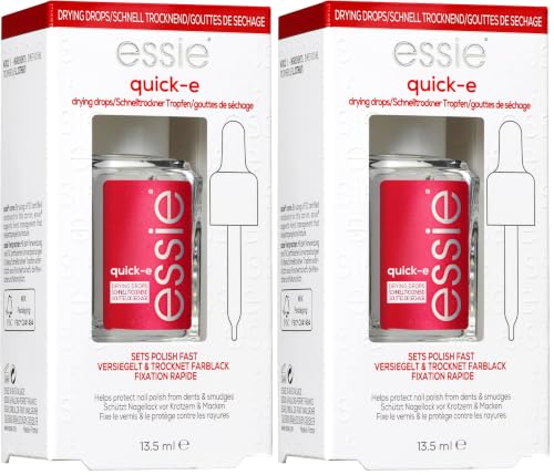 Essie, Gotas Secantes Quick-E Drying Drops, Secado al instante, 13.5 mL (Paquete de 2)