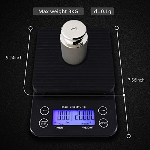 Cozy Blue Digital Coffee Scale with Timer
