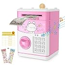 Alcancía electrónica para, alcancía con contraseña, Bonita alcancía de cajero automático, Caja de Ahorro de Dinero de Papel de Desplazamiento automático, el Mejor Regalo de Juguete para niños