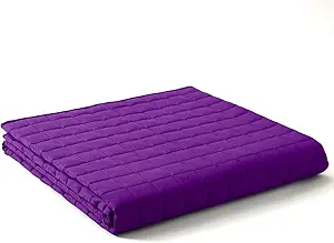 YnM Exclusive 50 lbs Weighted Blanket, Extra Heavy Cotton Bed Blanket for Two Persons, Ideal for Queen or King Bed (88x104 Inches, 50 Pounds, Fuchsia Purple)