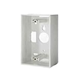 Legrand - OnQ Single Gang Surface Mount Box, Wall Mount Box for any Single Gang Device, Mounts Directly to Any Wall Surface, White, WP3409WH