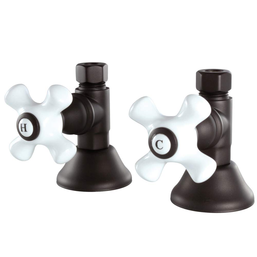 Valve d'arrêt droite Kingston CCK44155PX bronze huilé robinet d'arrêt