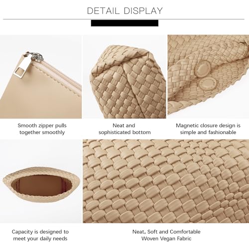 Bolso tejido de cuero vegano para mujer miniatura 6