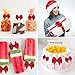 Jacriah Red Twist Tie Bows for Treat Bags, 30 Pack 3.5 Inch Premade Satin Ribbon Bows for Gift Wrapping Crafts Party Decoration Wedding Favors Bridal Shower Christmas Tree Decor Cake Pops Candy