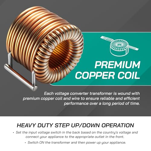 5000 Watt Voltage Transformer Converter with Builtin Regulator - Step Up/Down - 110V/220V - Circuit Breaker Protection [5-Years Warranty]3