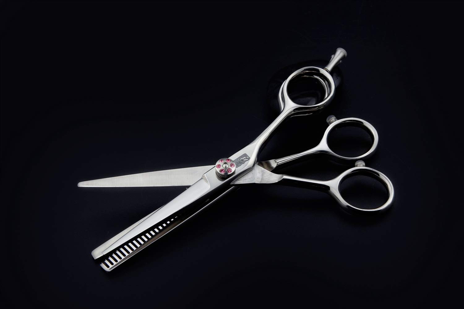 Scissor Hair Cutting Set 6.0 Pouces Dents Plates Double Ciseaux personnalité Ciseaux de Coiffure Ciseaux de Coiffure Plat + Dents Double Usage (Color : Pink)