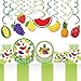 Amycute 69 pcs Juego de Cubiertos Desechables de Frutas, Set de vajillas...
