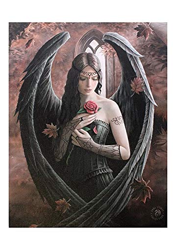 Fantastic Anne Stokes Design Gothic Rose Angel /Rose Fairy Canvas Picture On Frame Wall Plaque/ Wall Art by ANNE STOKES