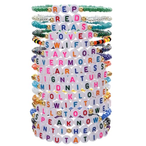 WFKKMEQ Pulseras de Arcilla Coloridas Apilables, Pulsera Bohemia Mujer, Pulseras Elástica con Cuentas, Pulsera para Amistad, Accesorios Joyería para Mujer y Hombre (16 Piezas)