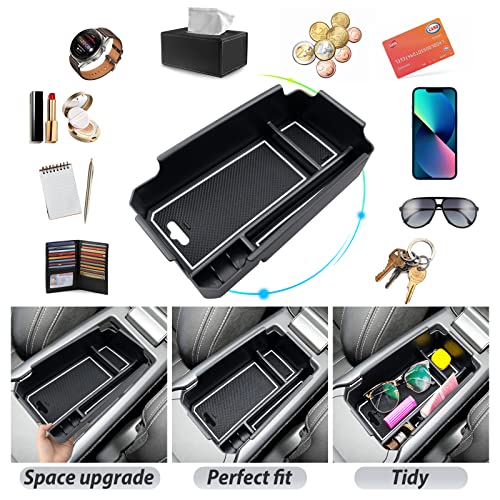 Insert ABS noir plateau XC40 pour organiser l'accoudoir central encombré