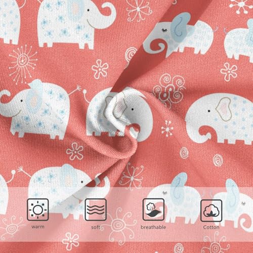 Little Girl Underwear Toddler Panties Kids Undies Elephant White Print Red Cute Soft Cotton Briefs 2T-8Y3