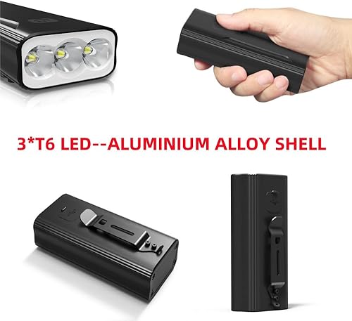 Miniatura 2 de Luces de bicicleta superbrillantes de alto lúmenes, 5200 mAh de tiempo de funcionamiento durante más de 10 horas, luces de bicicleta recargables