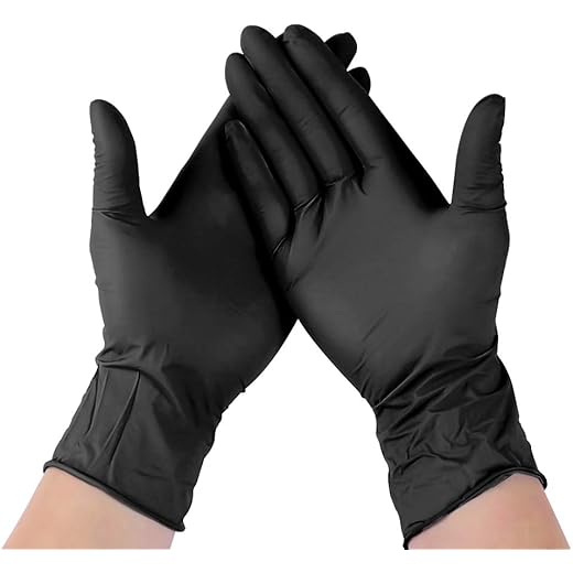 Nitrile Powder-free Gloves Black Large (100 Pieces)