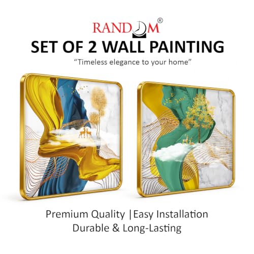 Image of RANDOM Premium Square Wall Painting Set of 2, 38 x 38 cm (Premium Square painting)