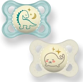 Chupeta Mam Night 0-6 Meses Brilha Escuro Fase 1 Bico Silicone Skinsoft Embalagem Dupla (Azul - Neutra)
