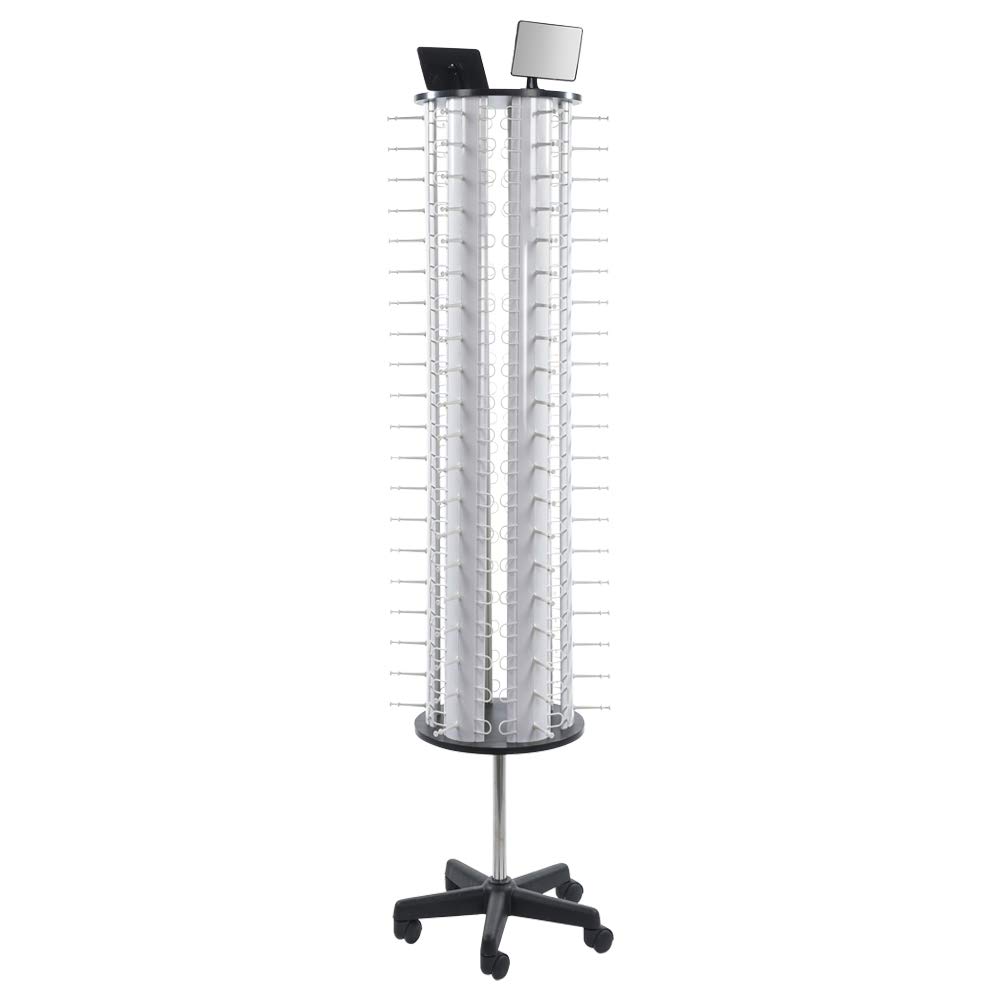 Loop Group Sunglasses Display Rack Display 360� Rotating Counter Top Sunglass Display Stand Fashion Sunglass Rack Frame Glasses Holder Organizer (120 Pair Stand with Wheels)-image-32