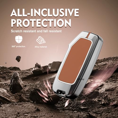 Image of Car Key Cover Compatible with Facelift Kia Seltos 2025 2024 | Sonet 2024 2025 | Carens 4 Button Smart Remote Key
