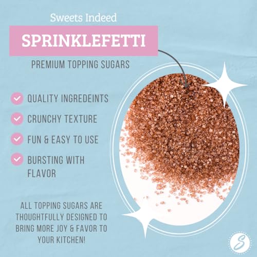 Image of Sweets Indeed Cinnamon Brown Sugar Topping - 5.11 oz Jar | Holiday Baking & Drink Garnish | Edible Sugar for Cookies, Cupcakes, Cocoa, Coffee, Cocktails & Desserts