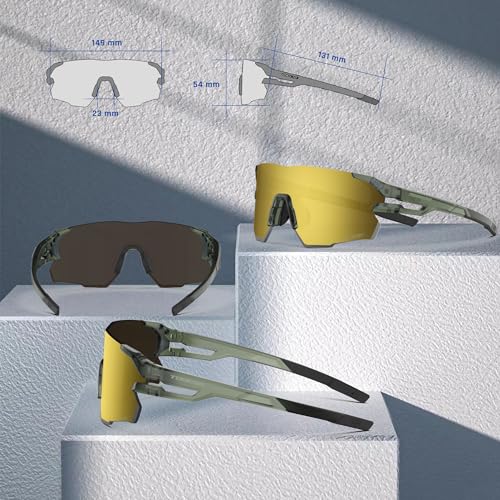 Image of TOREGE Z87 Sports Sunglasses for Men and Women-UV Protection, Ideal for Cycling, Fishing, Baseball, Running, Golf Iceman