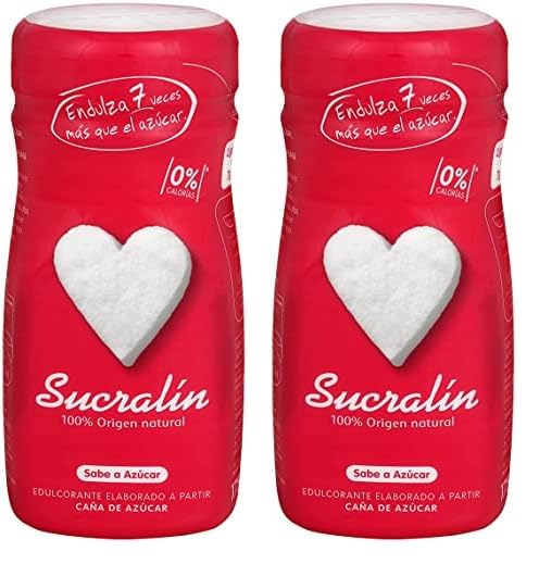 SUCRALIN® – Edulcorante Sucralosa Granulado 175 gr | 100% Natural | Autentico sabor de azúcar | Apto para Cocinar y Hornear | Para todas las Dietas | Cero calorías I (Paquete de 2)