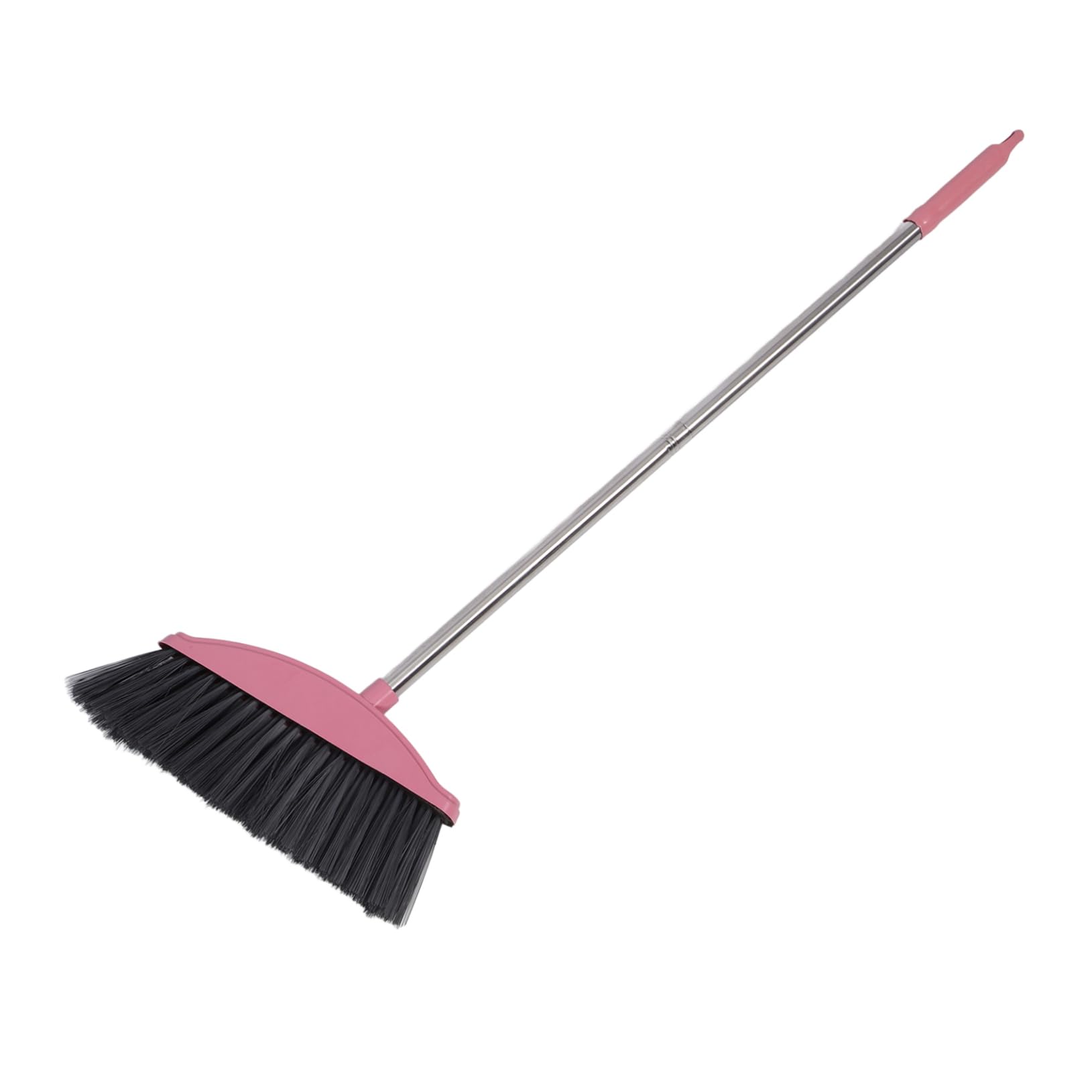 Cabilock Long Handle Sweep Broom Pink Sweeping Broom for Home Kitchen Room Random Style