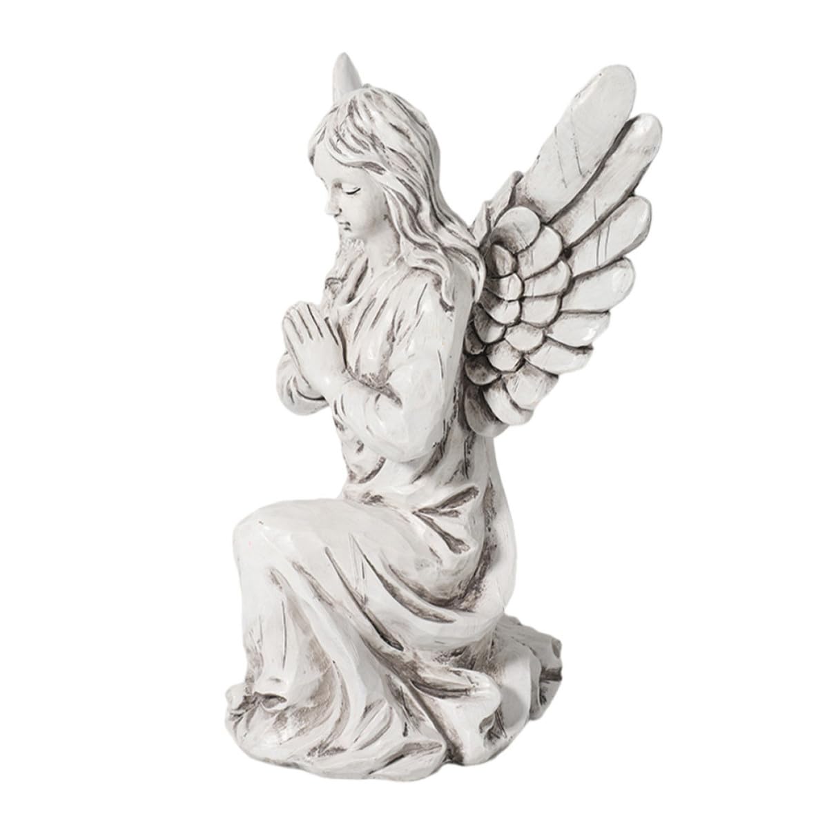 Cadeau décoration Noël idéal : figurine ange unique en résine KICHOUSE