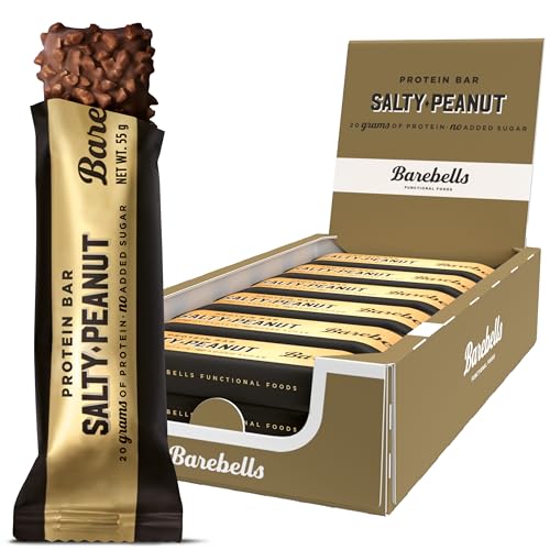 Barebells Salty Peanut Protein Bar High Protein and Low Carb Bar 12 x 55g (1 94 oz) Low Sugar Snack Protein Bar with 20g protein