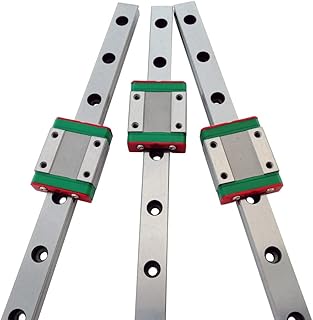 BSTAUTOMATION MGN7 MGN9 MGN12 MGN15 Linear Guide 3pcs Rail+3pcs Carriage MGN7C MGN7H MGN9C MGN9H MGN12C MGN12H MGN15C MGN15H Linear Slide Block (500mm, MGN15C)