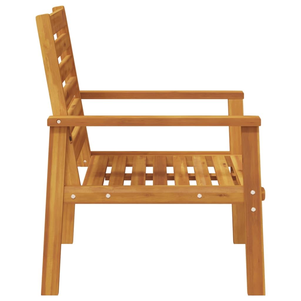 vidaXL Lot de 2 Fauteuil de Jardin, Chaises avec Accoudoirs, Sièges avec Dossier, Meubles de Patio Terrasse Extérieur, Bois Massif d'Acacia