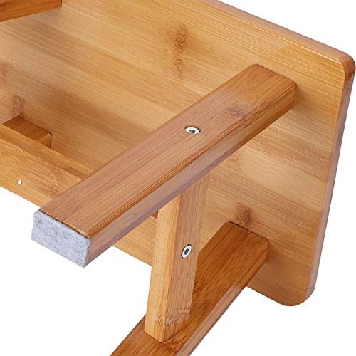 Multipurpose Small Bamboo Stool Foot Rest Stool Shower Low Bench for Home Living Room Bathroom Supplies(S Rectangle)
